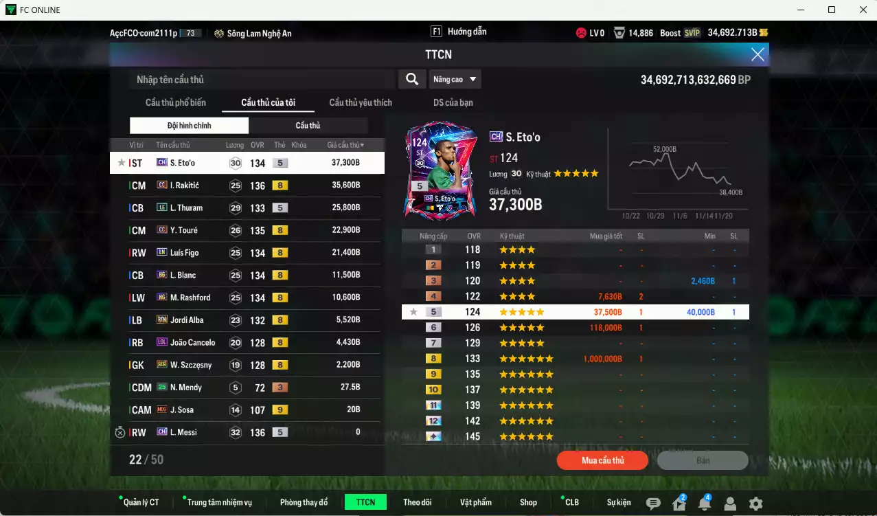 Ảnh Barcelona 177.290b dư 35kb có Eto CH, Rakitic CC, Thuram LE, Touré CC, Figo LN... Còn nhiều CP GIẢM THUẾ