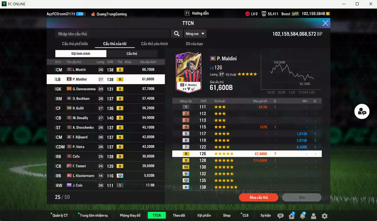 Ảnh AC Milan 556.180b dư 102kb có Modric CC, Beckham HG, Maldini HG, Gullit RTN, Desailly CC, Sheva CC, Rijkaard HG, Vieira CC, Cafu CC, Tomori 23HW... Còn nhiều CP GIẢM THUẾ, HLV Xịn, đã đào tạo full chỉ số cầu thủ