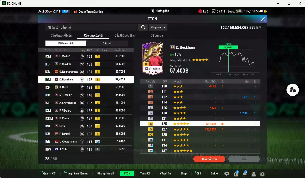 Ảnh AC Milan 556.180b dư 102kb có Modric CC, Beckham HG, Maldini HG, Gullit RTN, Desailly CC, Sheva CC, Rijkaard HG, Vieira CC, Cafu CC, Tomori 23HW... Còn nhiều CP GIẢM THUẾ, HLV Xịn, đã đào tạo full chỉ số cầu thủ