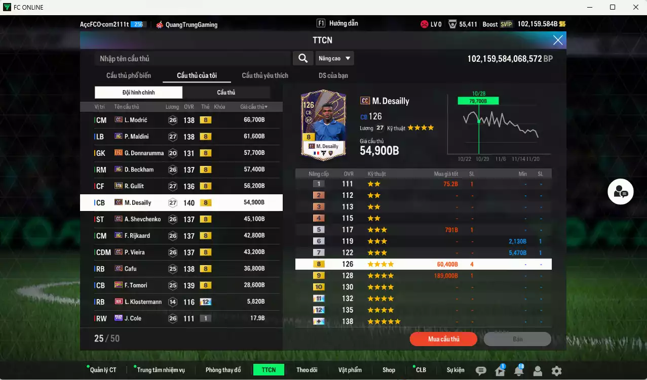 Ảnh AC Milan 556.180b dư 102kb có Modric CC, Beckham HG, Maldini HG, Gullit RTN, Desailly CC, Sheva CC, Rijkaard HG, Vieira CC, Cafu CC, Tomori 23HW... Còn nhiều CP GIẢM THUẾ, HLV Xịn, đã đào tạo full chỉ số cầu thủ