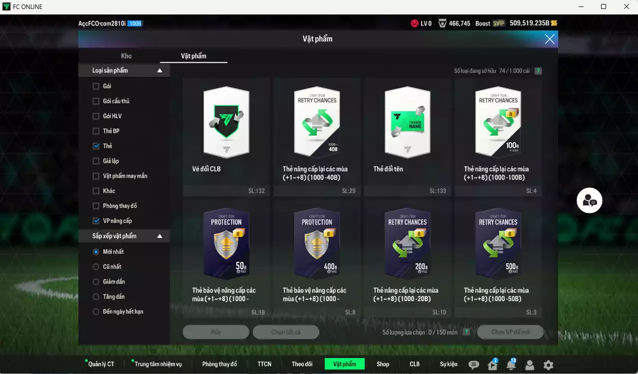 Ảnh ACC 509519b trắng, có thẻ đổi tên. HLV Xịn, gần full bảng đào tạo chiến thuật
