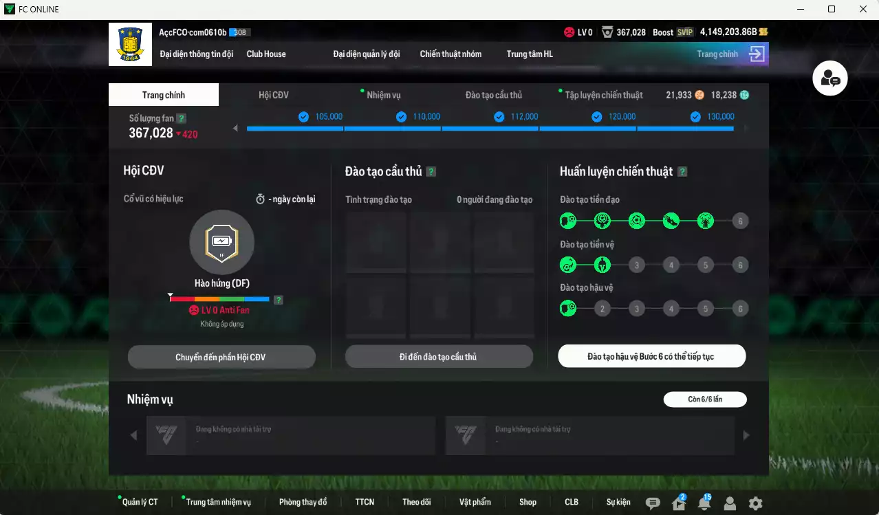 Ảnh ACC 4149203b trắng, có thẻ đổi tên. HLV Xịn, đã full nữa bảng đào tạo chiến thuật