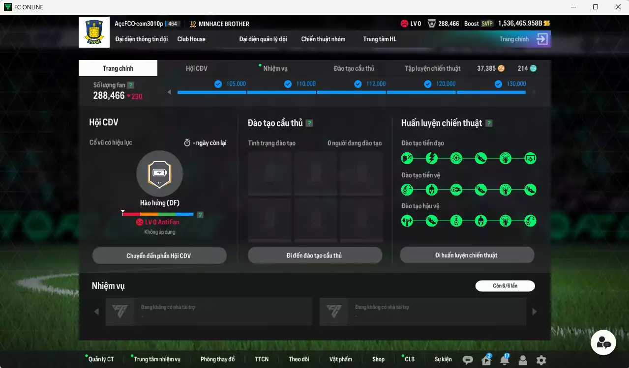 Ảnh ACC 1536465b trắng, có thẻ đổi tên. HLV Siêu Xịn, đã full bảng đào tạo chiến thuật