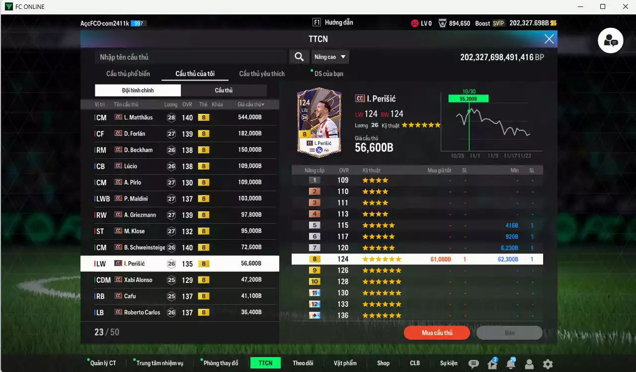 Ảnh Full mùa CC+8 1.727.770b dư 202kb có Matthaus, Forlán, Beckham, Lúcio, Pirlo, Maldini, Griezmann, Klose, Schweinsteiger, Alonso, Cafu, Carlos, Courtois, Touré, Son, Cha... HLV Xịn, đã đào tạo full chỉ số cầu thủ, VIP BK Tháng 11, KC Tháng 12