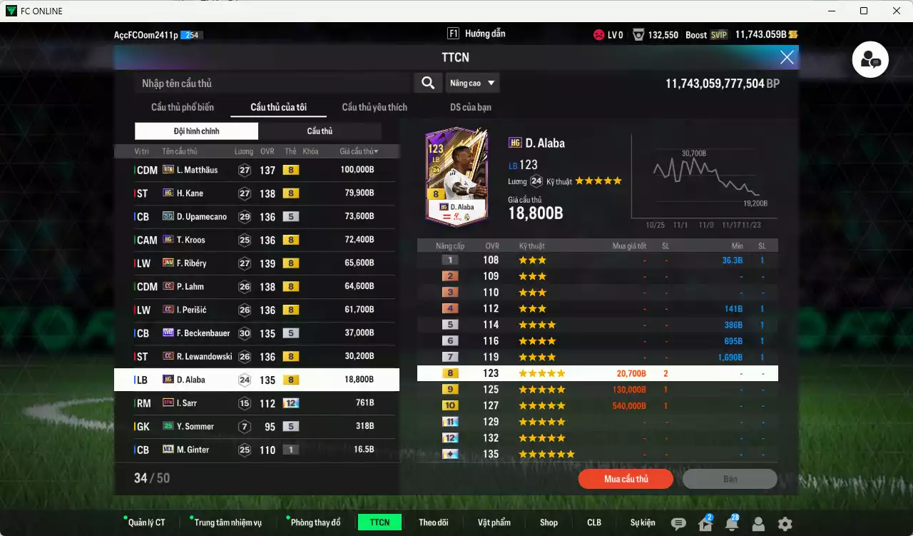 Ảnh Bayern Munich 604.940b có Matthaus RTN, Kane HG, Upamecano 25TS, Kroos HG, Ribéry JNM, Lahm CC, Perisic CC, Beckenbauer WB, Lewandowski CC, Alaba HG... Còn nhiều CP GIẢM THUẾ, HLV Xịn, dư 78.000TC