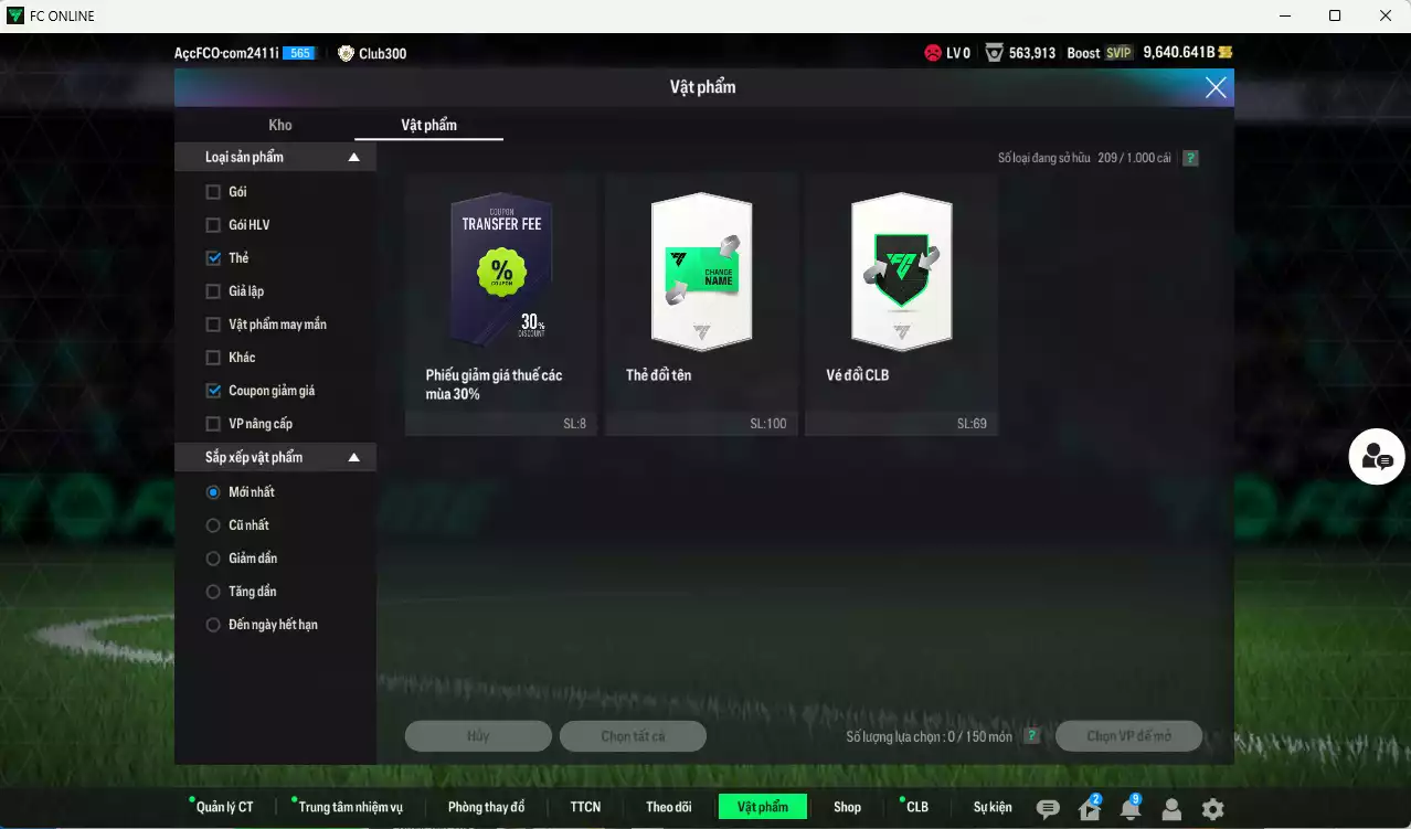 Ảnh Juventus 5.373.870b có Del Piero CU (hiếm), Baggio ITM+5, Henry ITM+5, Nedved GRU, Zidane CH, Pirlo DC, Chiellini DC, Cancelo LOL+10, Lúcio JNM.... Còn nhiều coin TM, HLV Xịn, đã đào tạo full chỉ số cầu thủ, VIP BK Tháng 11,12