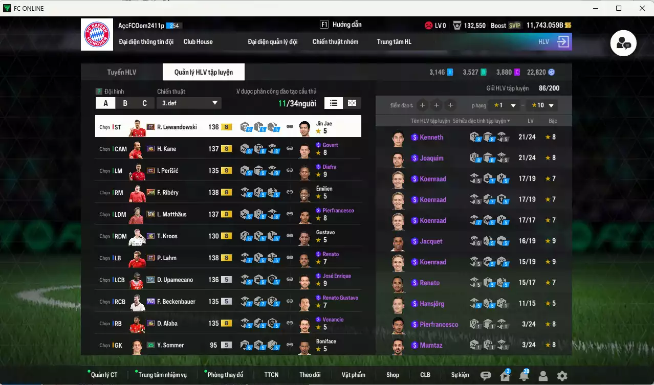 Ảnh Bayern Munich 604.940b có Matthaus RTN, Kane HG, Upamecano 25TS, Kroos HG, Ribéry JNM, Lahm CC, Perisic CC, Beckenbauer WB, Lewandowski CC, Alaba HG... Còn nhiều CP GIẢM THUẾ, HLV Xịn, dư 78.000TC