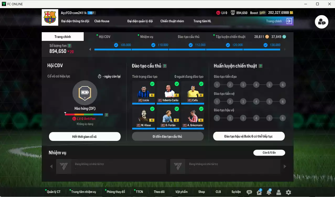 Ảnh Full mùa CC+8 1.727.770b dư 202kb có Matthaus, Forlán, Beckham, Lúcio, Pirlo, Maldini, Griezmann, Klose, Schweinsteiger, Alonso, Cafu, Carlos, Courtois, Touré, Son, Cha... HLV Xịn, đã đào tạo full chỉ số cầu thủ, VIP BK Tháng 11, KC Tháng 12
