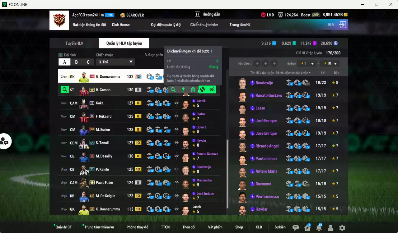 Ảnh AC Milan 5.794.820b có Torres ITM+6, Nesta ITM+5, Gullit CH+6, Maldini CC, Beckham DC, Theo LOL+10, Crespo ITM+5, Donnarumma BOE+12, Vieira DC, Ronaldinho MDL, Basten WB+6, Futre ITM+5, Káká LN... HLV Xịn, đã đào tạo full chỉ số ct vs hơn nữa bảng chiến thuật, VIP BK Tháng 11,12