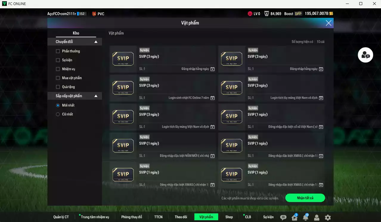 Ảnh ACC 195067b trắng, có thẻ đổi tên. HLV Xịn, gần full bảng đào tạo chiến thuật