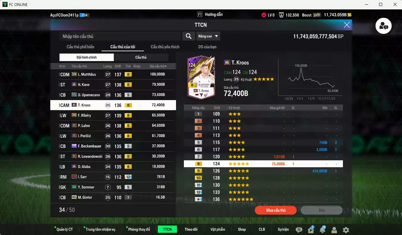 Ảnh Bayern Munich 604.940b có Matthaus RTN, Kane HG, Upamecano 25TS, Kroos HG, Ribéry JNM, Lahm CC, Perisic CC, Beckenbauer WB, Lewandowski CC, Alaba HG... Còn nhiều CP GIẢM THUẾ, HLV Xịn, dư 78.000TC