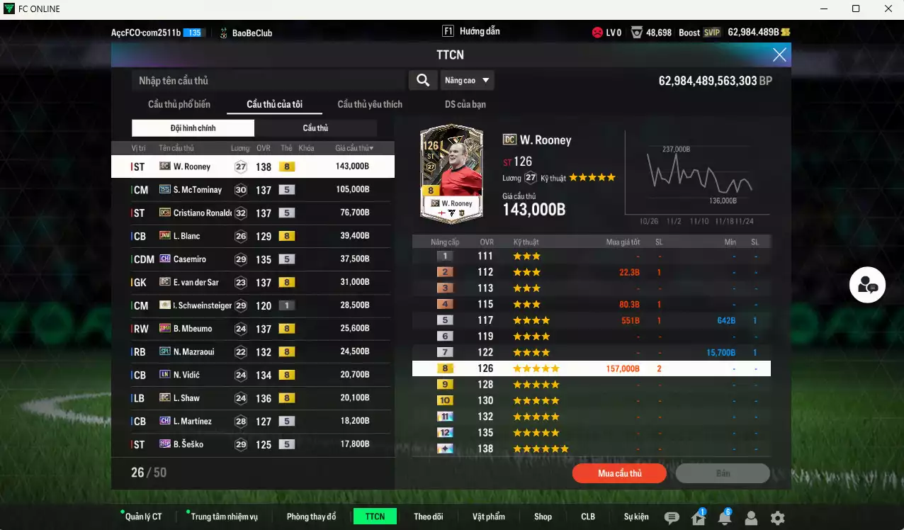 Ảnh Man Utd. 615.290b dư 62kb có Rooney DC, McTominay 25TS, CR7 DCB, Blanc JNM, Casemiro CH, DS DC, Mbeumo 23HW, Mazraoui SPL, Vidic LN, Shaw DC... HLV Xịn