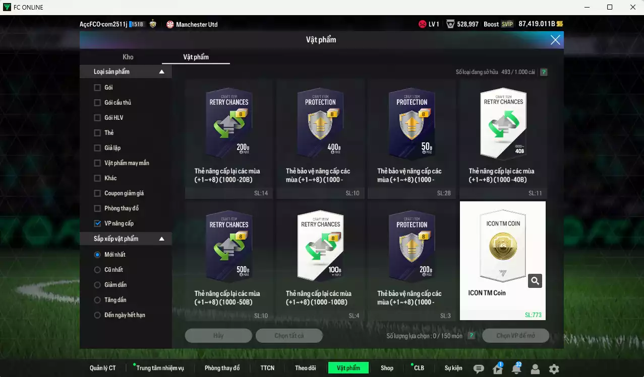 Ảnh [Dư hơn 4 năm SVIP] Man Utd. 1.048.910b dư 87kb có Schweinsteiger ITM+5, Forlán CC, CR7 CH, Pogba RTN, Matthaus RTN, Sancho WB+6, Blanc JNM, Mbeumo 23HW, Shaw 23HW, Marzaoui SPL...  Còn nhiều CP GIẢM THUẾ, HLV Xịn, đã full đào tạo chiến thuật lẫn cầu thủ