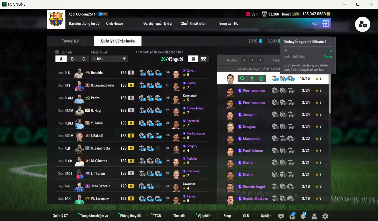 Ảnh Barcelona 1.014.190b dư 135kb có Hagi ITM+5, Ronaldo WS, Pedro WS, Thuram CH, Cruyff HG, Touré JNM, Figo No.7, Blanc JNM, Joan García 25TS, Eto CH, Rakitic CC, Lewandowski CC... HLV Xịn, đã đào tạo chỉ số nhiều cầu thủ