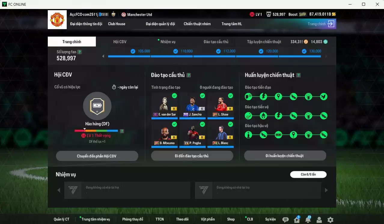 Ảnh [Dư hơn 4 năm SVIP] Man Utd. 1.048.910b dư 87kb có Schweinsteiger ITM+5, Forlán CC, CR7 CH, Pogba RTN, Matthaus RTN, Sancho WB+6, Blanc JNM, Mbeumo 23HW, Shaw 23HW, Marzaoui SPL...  Còn nhiều CP GIẢM THUẾ, HLV Xịn, đã full đào tạo chiến thuật lẫn cầu thủ