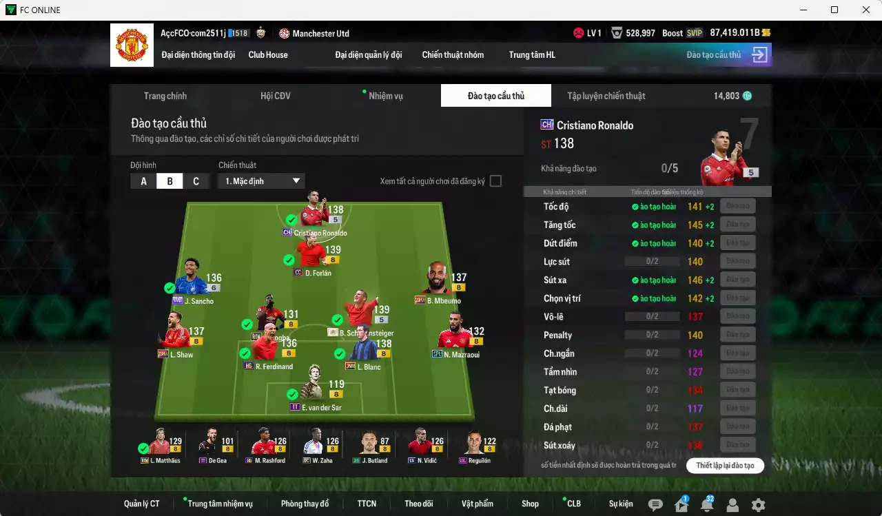 Ảnh [Dư hơn 4 năm SVIP] Man Utd. 1.048.910b dư 87kb có Schweinsteiger ITM+5, Forlán CC, CR7 CH, Pogba RTN, Matthaus RTN, Sancho WB+6, Blanc JNM, Mbeumo 23HW, Shaw 23HW, Marzaoui SPL...  Còn nhiều CP GIẢM THUẾ, HLV Xịn, đã full đào tạo chiến thuật lẫn cầu thủ