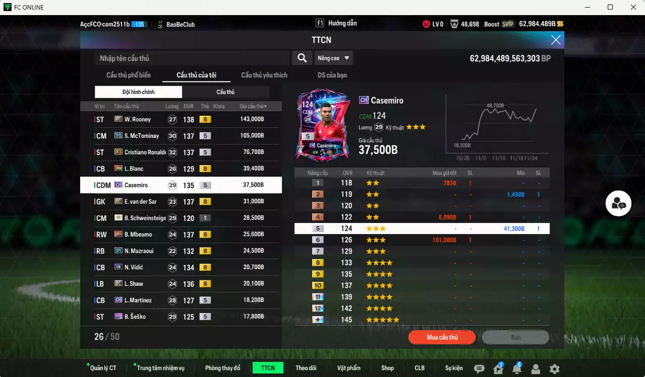 Ảnh Man Utd. 615.290b dư 62kb có Rooney DC, McTominay 25TS, CR7 DCB, Blanc JNM, Casemiro CH, DS DC, Mbeumo 23HW, Mazraoui SPL, Vidic LN, Shaw DC... HLV Xịn