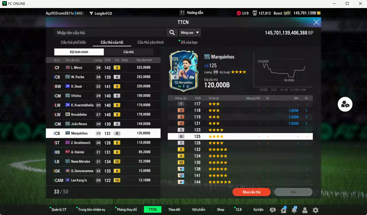 Ảnh PSG 2.092.170b dư 145kb có Messi CC, Pacho 25TS+6, Vitinha 25TS, Doué 24UCL, Kvaratskhelia 24UCL, Ronaldinho MDL, João Neves 25TS, Marquinhos 25TS+6, Ibrahimovic LOL, Hakimi WC22... HLV Siêu Xịn, đã đào tạo full chỉ số ct vs nữa bảng chiến thuật