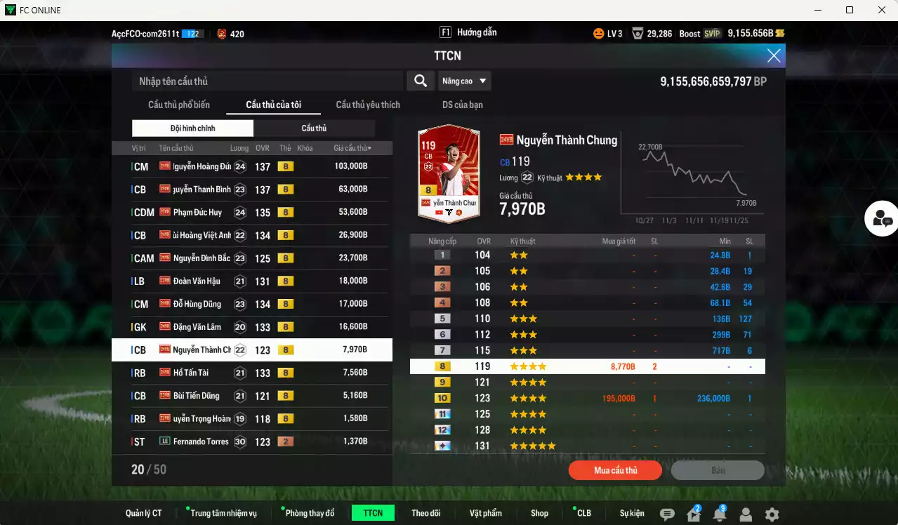 Ảnh Việt Nam 347.440b có Xuân Son PRM, Quang Hải PRM, Công Phượng PRM vs Hoàng Đức, Thanh Bình, Đức Huy, BHVA, Đình Bắc, Văn Hậu, Hùng Dũng, Văn Lâm, Thành Chung, Tấn Tài, Tiến Dũng... VNB+8 .  Dư 122.000TC