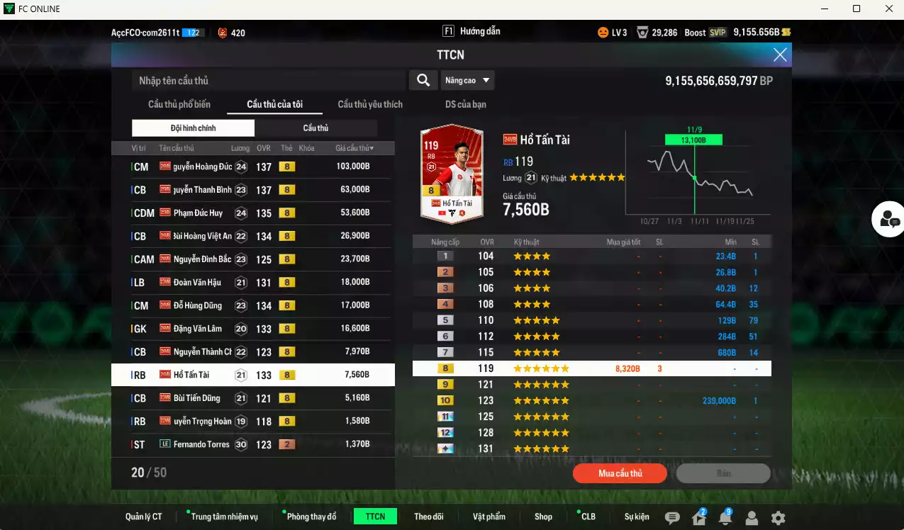 Ảnh Việt Nam 347.440b có Xuân Son PRM, Quang Hải PRM, Công Phượng PRM vs Hoàng Đức, Thanh Bình, Đức Huy, BHVA, Đình Bắc, Văn Hậu, Hùng Dũng, Văn Lâm, Thành Chung, Tấn Tài, Tiến Dũng... VNB+8 .  Dư 122.000TC