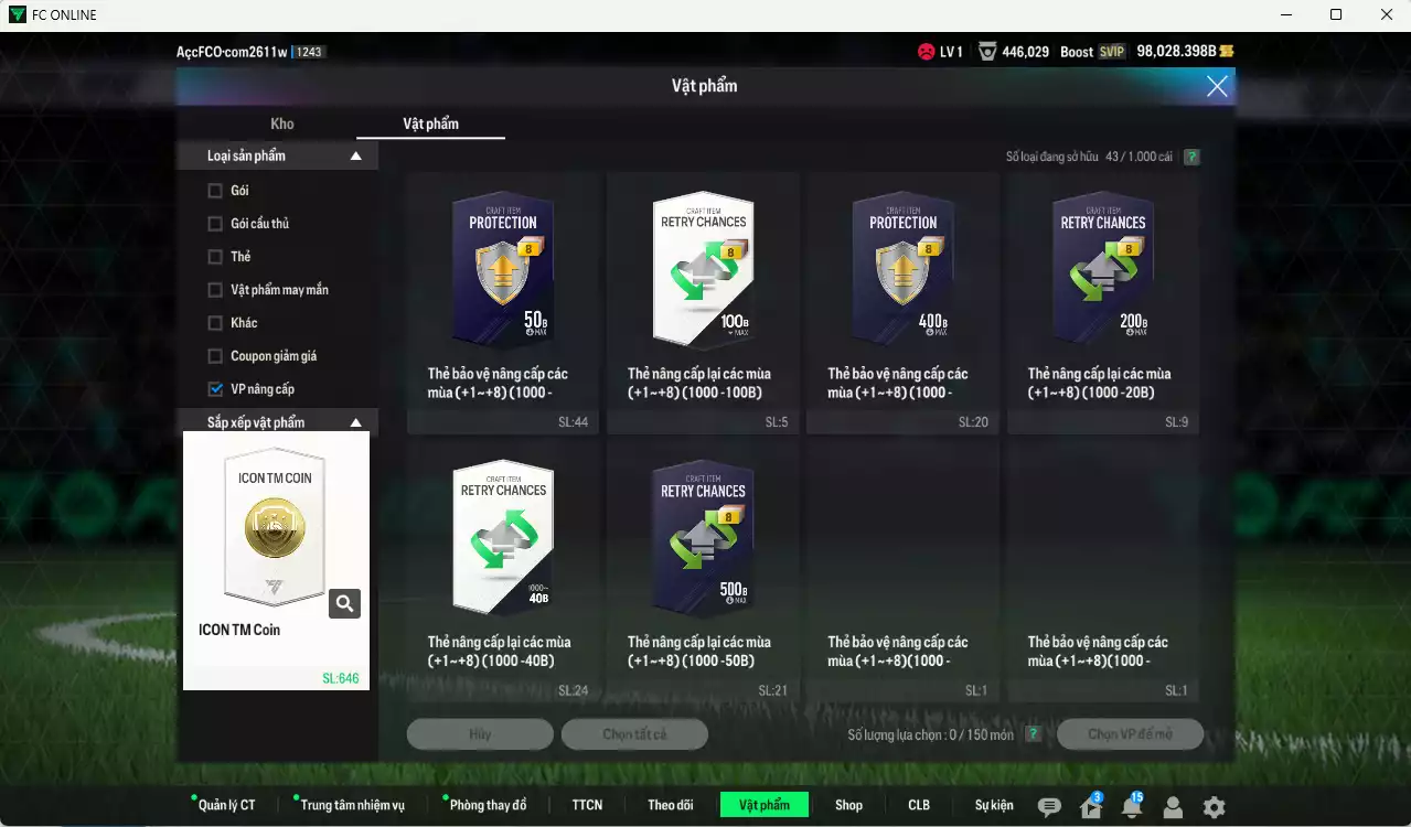 Ảnh [Tặng 500FC] Bayern Munich 1.077.410b dư 98kb có Kroos CC, Lewandowski 25TS, Mané WS, Matthaus RTN, Alaba DC, Kim Min Jae 25TS, Perisic CC, Kane HG, Hummels DC, Alonso CC... Còn nhiều CP GIẢM THUẾ, HLV Xịn, gần full bảng đào tạo chiến thuật