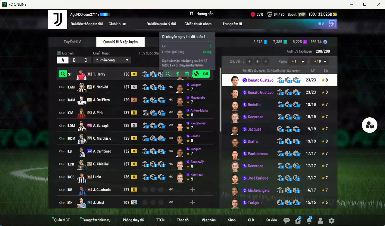 Ảnh Juventus 1.504.250b dư 100kb có Nedved ITM+5, Henry CC, Pirlo DC, Cambiaso 24UCL, Lúcio CC, Chiellini DC, Del Piero ITM+2, Marchiso DC... Còn nhiều CP GIẢM THUẾ, HLV Xịn, dư 86.000TC