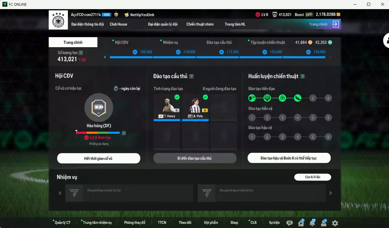 Ảnh Juventus 2.529.450b có Henry ITM+5, Del Piero ITM+5, Zambrotta ITM+5, Pirlo DC, Zidane LN, Lúcio CC, Nedved LN, Cancelo 25TS, VDS TC+10... Còn nhiều CP GIẢM THUẾ, HLV Xịn, dư 42.000TC