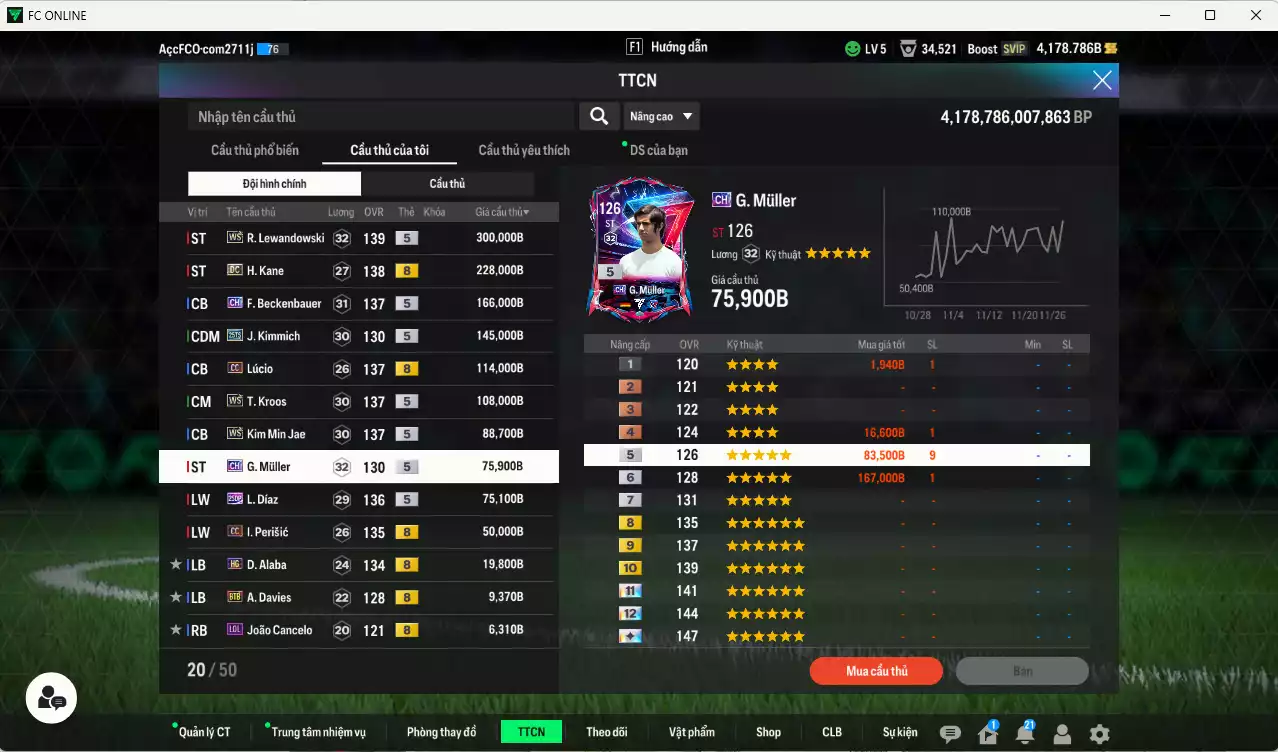 Ảnh Bayern Munich 1.386.840b có Lewandowski WS, Kane DC, Beckenbauer CH, Kimmich 25TS, Lúcio CC, Kroos WS, Kim Min Jae WS, G. Muller CH, Díaz CH, Perisic CC... Còn nhiều CP GIẢM THUẾ, dư 132.000TC