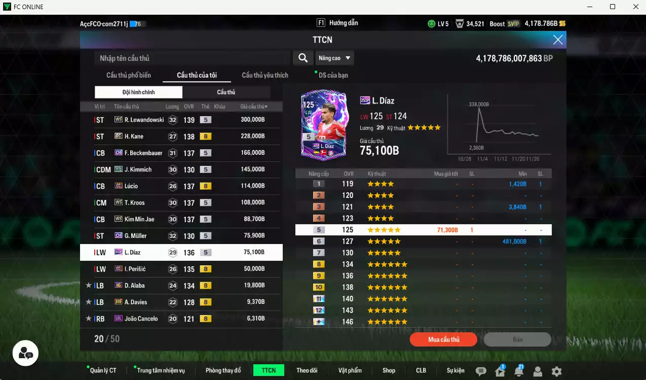 Ảnh Bayern Munich 1.386.840b có Lewandowski WS, Kane DC, Beckenbauer CH, Kimmich 25TS, Lúcio CC, Kroos WS, Kim Min Jae WS, G. Muller CH, Díaz CH, Perisic CC... Còn nhiều CP GIẢM THUẾ, dư 132.000TC