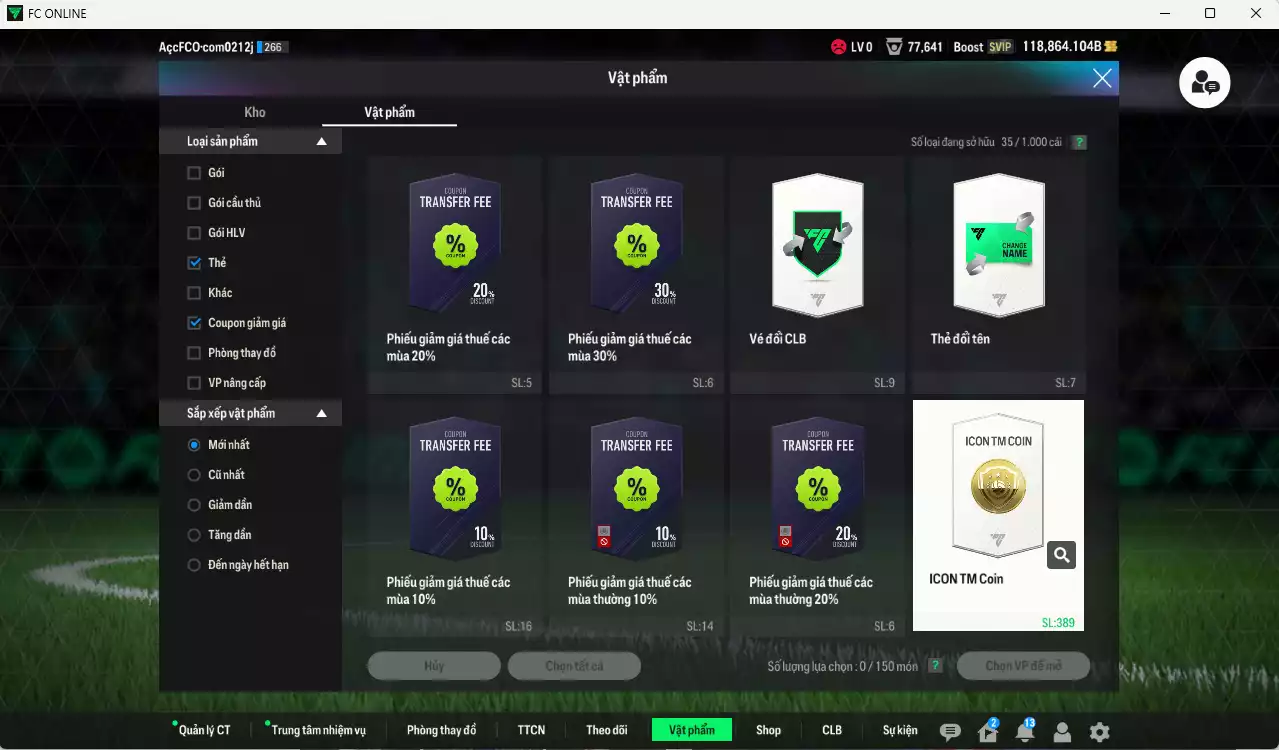 Ảnh [Độc lạ] Hàn Quốc 2.544.830b dư 118kb có Park Ji Sung ITM+6, B. Cha ITM+5, Kim Min Jae WS+6, Son FC, Cech ITM+5, Choi Chul Soon DC+10, Han Kyo Won DC+10, Min Sang Gi DC+10, Shin Kwang Hoon DC+10... Đã đào tạo chỉ số nhiều ct, dư 40.000TC, VIP BK Tháng 12