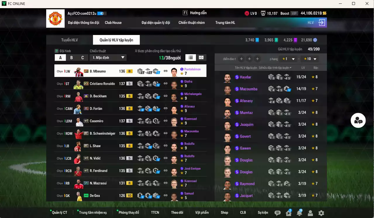 Ảnh Man Utd. 919.260b dư 44kb có Forlán CC, Casemiro WS, CR7 DCB, Beckham HG, Vidic WS, De Gea 24PL+10, Schweinsteiger DC, Ferdinand DC, Mazraoui SPL, Park CC, Mbeumo 23HW... Đã đào tạo chỉ số nhiều ct