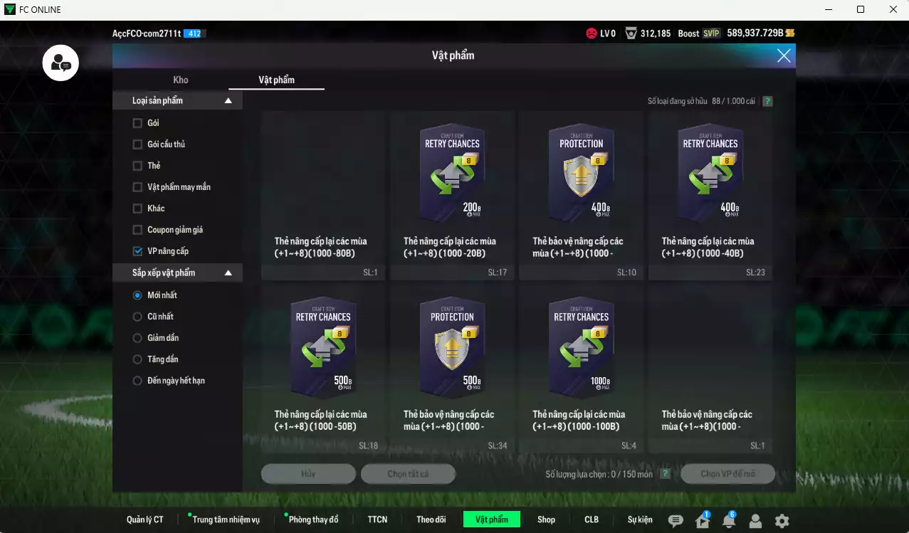 Ảnh ACC 589937b trắng vs Xuân Son PRM, Quang Hải PRM, có thẻ đổi tên, còn nhiều SVIP vs CP GIẢM THUẾ. HLV Xịn, đã full bảng đào tạo chiến thuật
