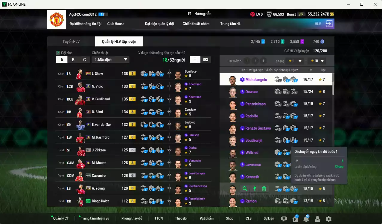 Ảnh Man Utd. 463.270b dư 55kb có Bruno 25TS, Cunha 25TS, Shaw 23HW, Mbeumo 23HW, Park CC, Vidic LN, L. Martínez CH, Casemiro GTU+6, Sesko 25DP, Zirkzee 24TS, Ferdinand HG... HLV Xịn, đã đào tạo chỉ số nhiều ct