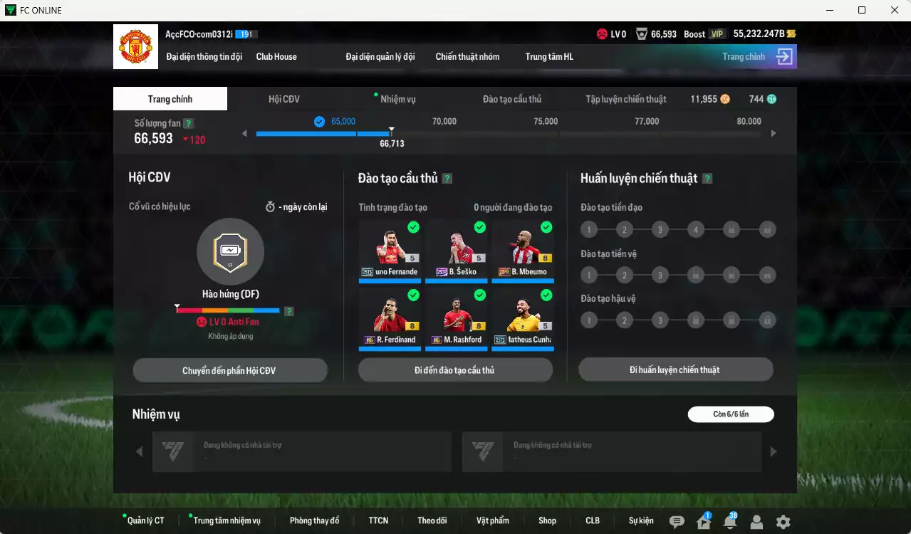 Ảnh Man Utd. 463.270b dư 55kb có Bruno 25TS, Cunha 25TS, Shaw 23HW, Mbeumo 23HW, Park CC, Vidic LN, L. Martínez CH, Casemiro GTU+6, Sesko 25DP, Zirkzee 24TS, Ferdinand HG... HLV Xịn, đã đào tạo chỉ số nhiều ct