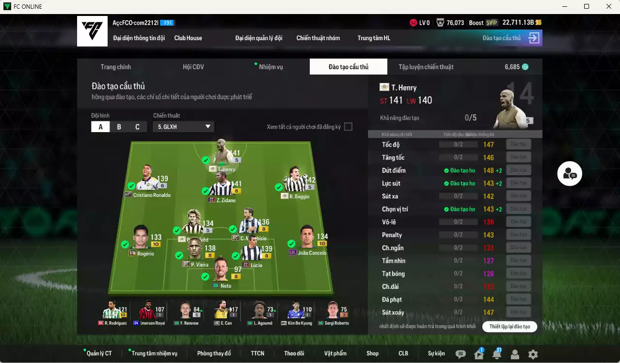 Ảnh Juventus 5.131.910b có Baggio ITM+5, Henry ITM+5, Nedved ITM+5, Zidane CC (fix BP), CR7 No.7+6, Vieira DC, Cancelo LOL+10, Lúcio CC, Marchisio DC... Còn rất nhiều CP GIẢM THUẾ, HLV Xịn, đã đào tạo full chỉ số cầu thủ vs nữa bảng chiến thuật