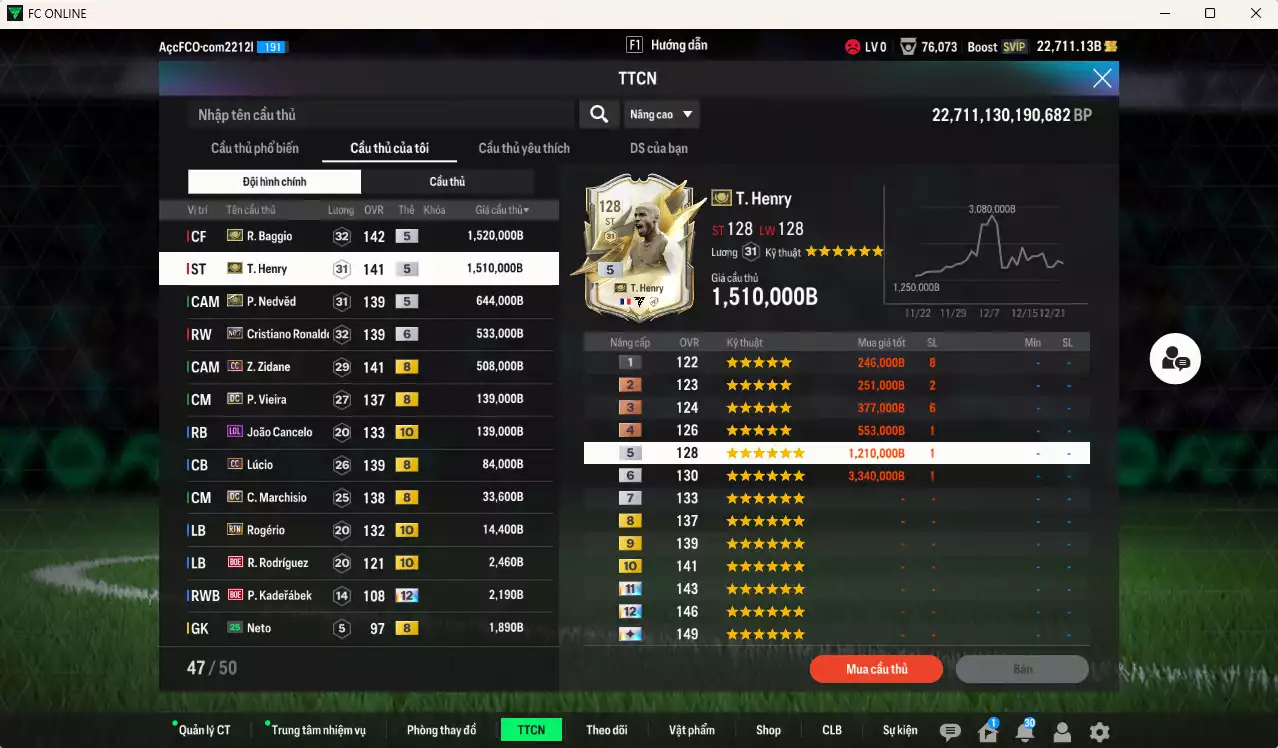 Ảnh Juventus 5.131.910b có Baggio ITM+5, Henry ITM+5, Nedved ITM+5, Zidane CC (fix BP), CR7 No.7+6, Vieira DC, Cancelo LOL+10, Lúcio CC, Marchisio DC... Còn rất nhiều CP GIẢM THUẾ, HLV Xịn, đã đào tạo full chỉ số cầu thủ vs nữa bảng chiến thuật