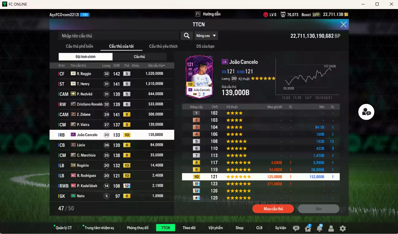 Ảnh Juventus 5.131.910b có Baggio ITM+5, Henry ITM+5, Nedved ITM+5, Zidane CC (fix BP), CR7 No.7+6, Vieira DC, Cancelo LOL+10, Lúcio CC, Marchisio DC... Còn rất nhiều CP GIẢM THUẾ, HLV Xịn, đã đào tạo full chỉ số cầu thủ vs nữa bảng chiến thuật