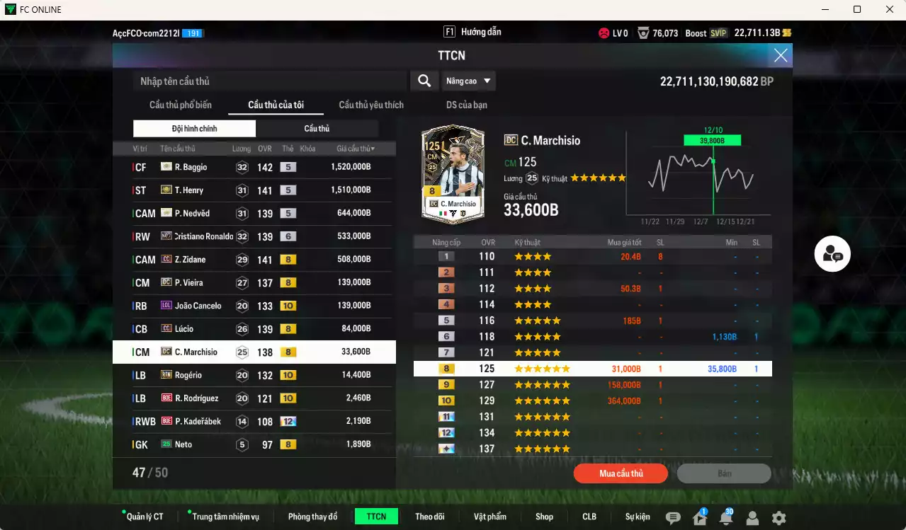 Ảnh Juventus 5.131.910b có Baggio ITM+5, Henry ITM+5, Nedved ITM+5, Zidane CC (fix BP), CR7 No.7+6, Vieira DC, Cancelo LOL+10, Lúcio CC, Marchisio DC... Còn rất nhiều CP GIẢM THUẾ, HLV Xịn, đã đào tạo full chỉ số cầu thủ vs nữa bảng chiến thuật