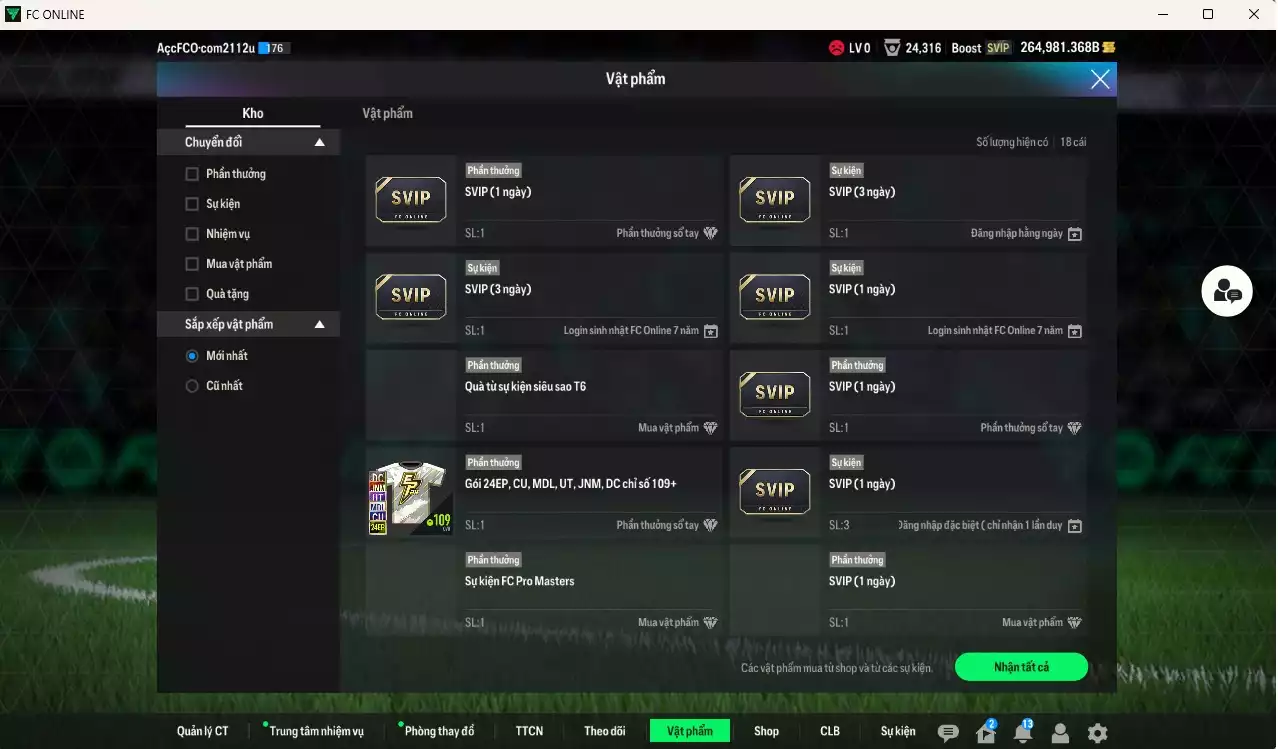 Ảnh ACC 264981b trắng, có thẻ đổi tên, còn CP GIẢM THUẾ. HLV Xịn, dư 143.000TC