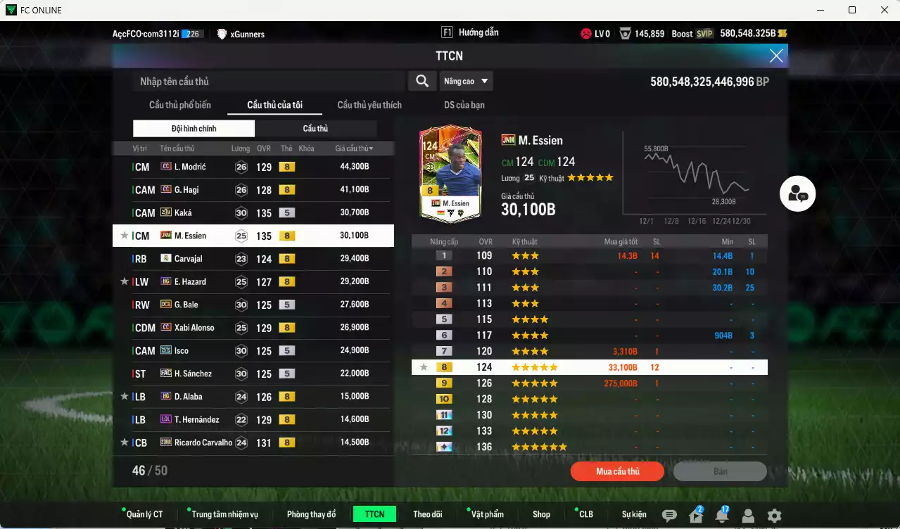 Ảnh Real Madrid 8.624.380b dư 580kb có CR7 CC+8, Bale ITM+5, Vini 25TY, Bellingham 25TY, Zidane CC, Varane UT (limit,bù), Kroos DC, Beckham DC, Rudiger 25TS+6, Valverde 25TS, Eto CC...  Dư 128.000TC, VIP KC Tháng 1