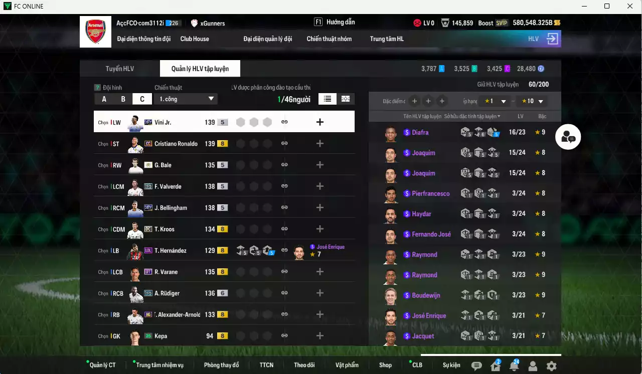 Ảnh Real Madrid 8.624.380b dư 580kb có CR7 CC+8, Bale ITM+5, Vini 25TY, Bellingham 25TY, Zidane CC, Varane UT (limit,bù), Kroos DC, Beckham DC, Rudiger 25TS+6, Valverde 25TS, Eto CC...  Dư 128.000TC, VIP KC Tháng 1