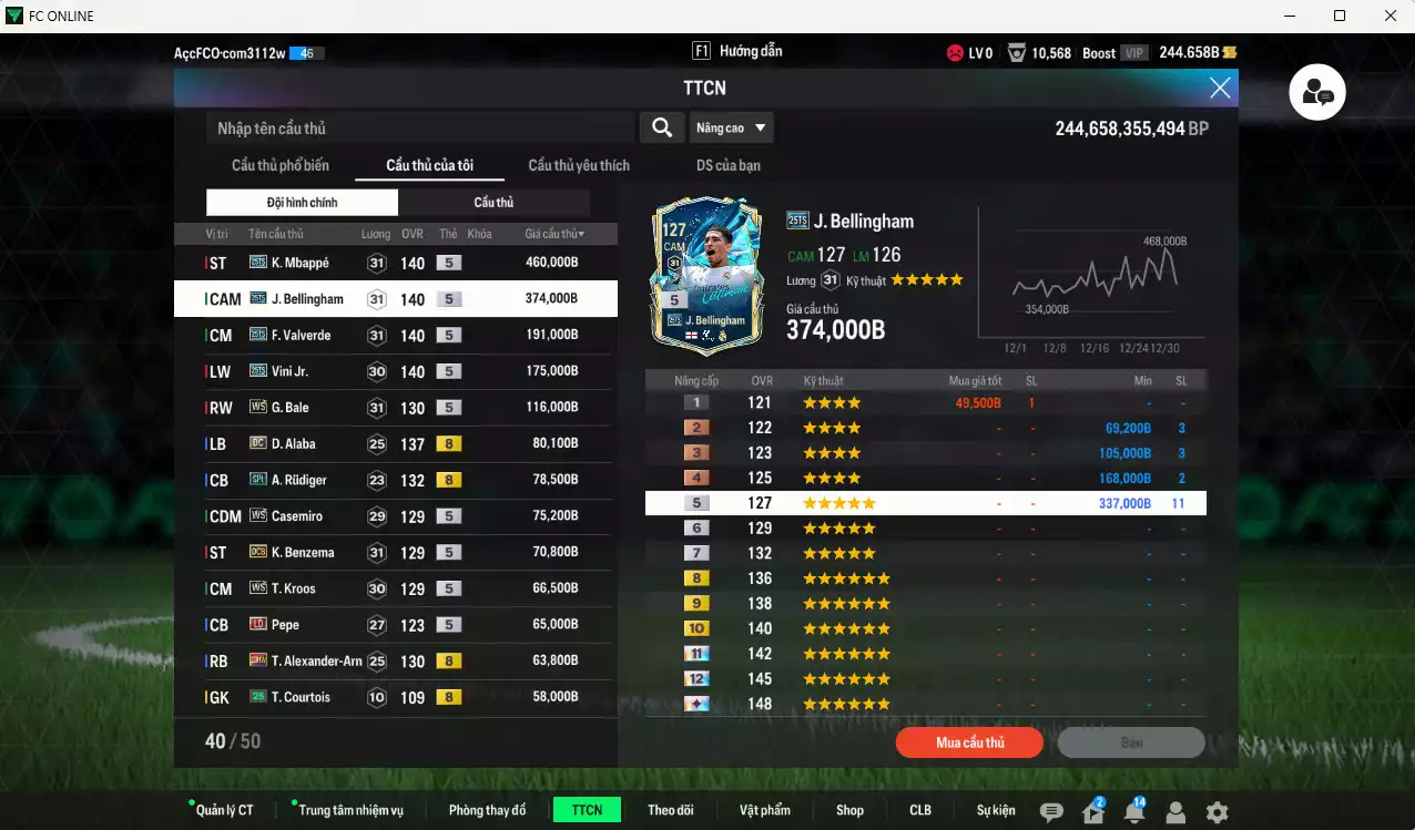 Ảnh Real Madrid 2.282.820b có Mbappé 25TS, Bellingham 25TS, Valverde 25TS, Vini 25TS, Bale WS, Alaba DC, Rudiger SPL, Casemiro WS, Benzema DC, Kroos DC, Arnold 23HW, Rodrygo 23HW...