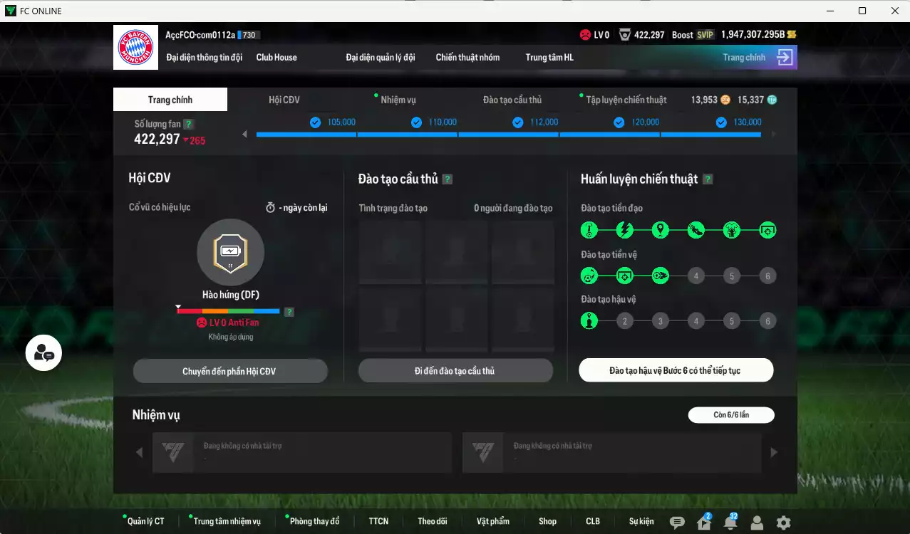 Ảnh ACC 1947307b trắng, có thẻ đổi tên. HLV Siêu Xịn, đã đào tạo nữa bảng chiến thuật