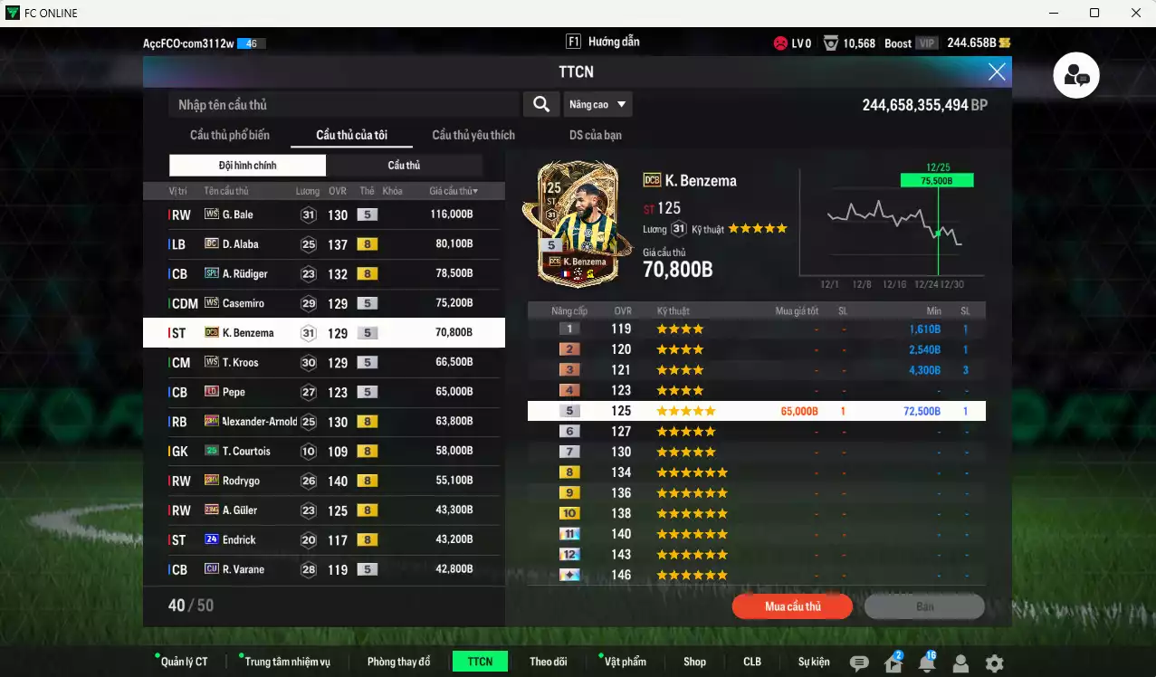 Ảnh Real Madrid 2.282.820b có Mbappé 25TS, Bellingham 25TS, Valverde 25TS, Vini 25TS, Bale WS, Alaba DC, Rudiger SPL, Casemiro WS, Benzema DC, Kroos DC, Arnold 23HW, Rodrygo 23HW...