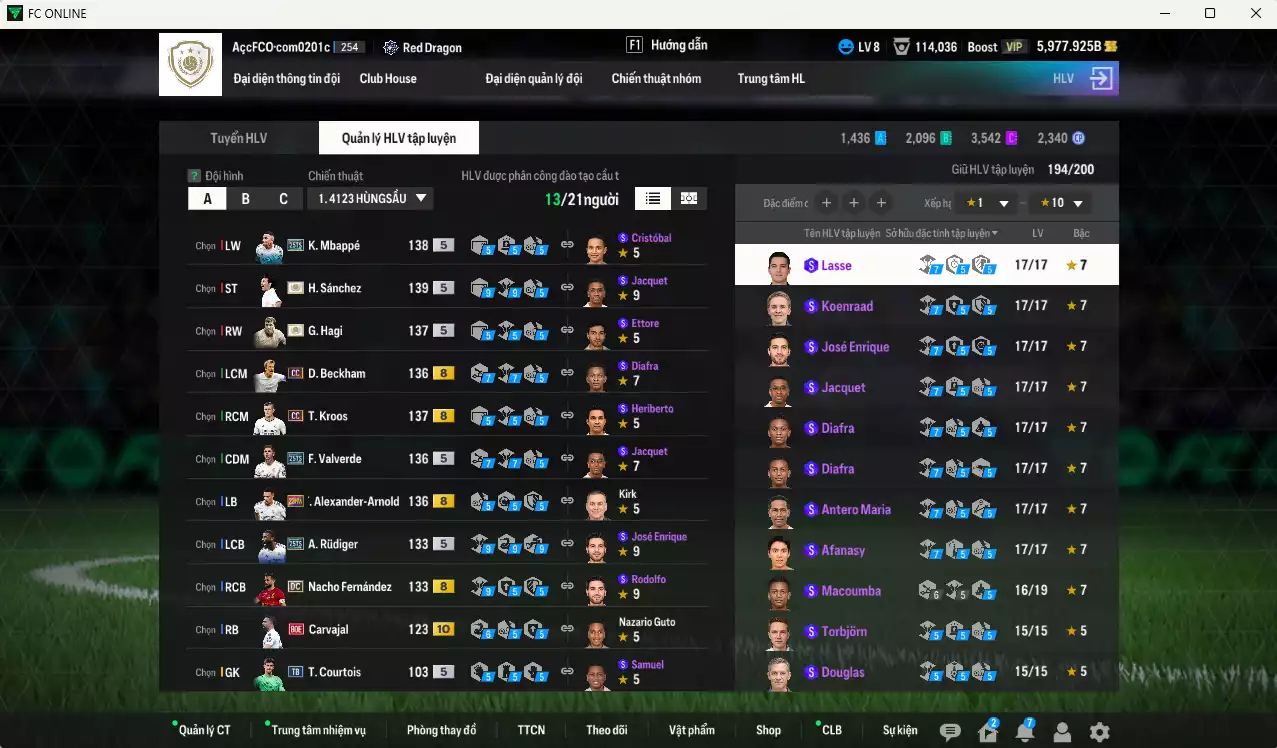 Ảnh Real Madrid 2.836.460b có H. Sánchez ITM+5, Hagi ITM+5, Mbappé 25TS, Valverde 25TS, Kroos CC, Beckham CC, Rudiger 25TS, Arnold 23HW, CR7 CU, Carlos CC... Còn nhiều CP giảm thuế, HLV Siêu Xịn, đã đào tạo hơn nữa bảng chiến thuật