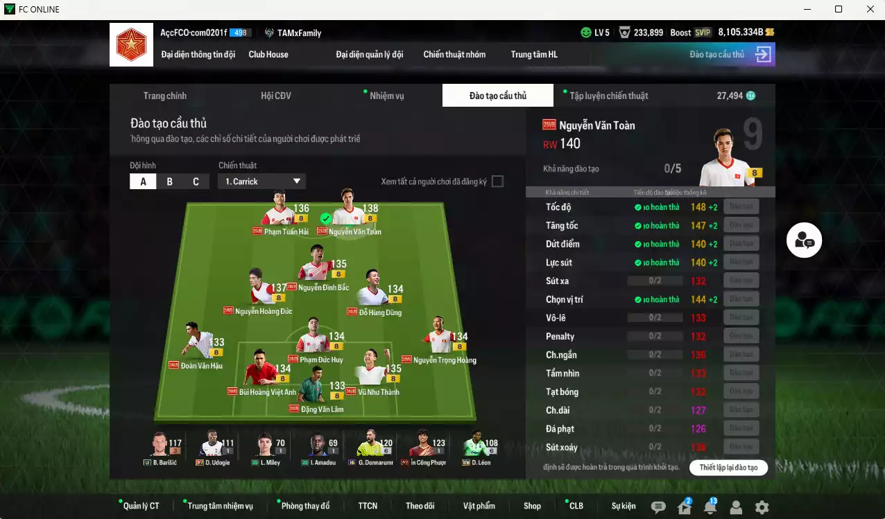 Ảnh Việt Nam 268.000b có Văn Toàn, Hoàng Đức, Đình Bắc, Tuấn Hải, Đức Huy, Văn Hậu, Hùng Dũng, Văn Lâm, Như Thành, Việt Anh, Trọng Hoàng VNB+8 . HLV Xịn