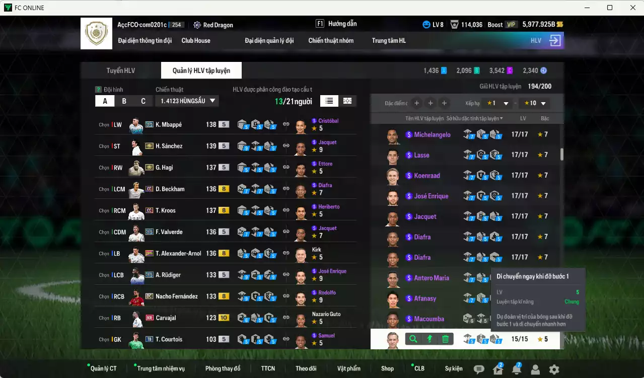 Ảnh Real Madrid 2.836.460b có H. Sánchez ITM+5, Hagi ITM+5, Mbappé 25TS, Valverde 25TS, Kroos CC, Beckham CC, Rudiger 25TS, Arnold 23HW, CR7 CU, Carlos CC... Còn nhiều CP giảm thuế, HLV Siêu Xịn, đã đào tạo hơn nữa bảng chiến thuật