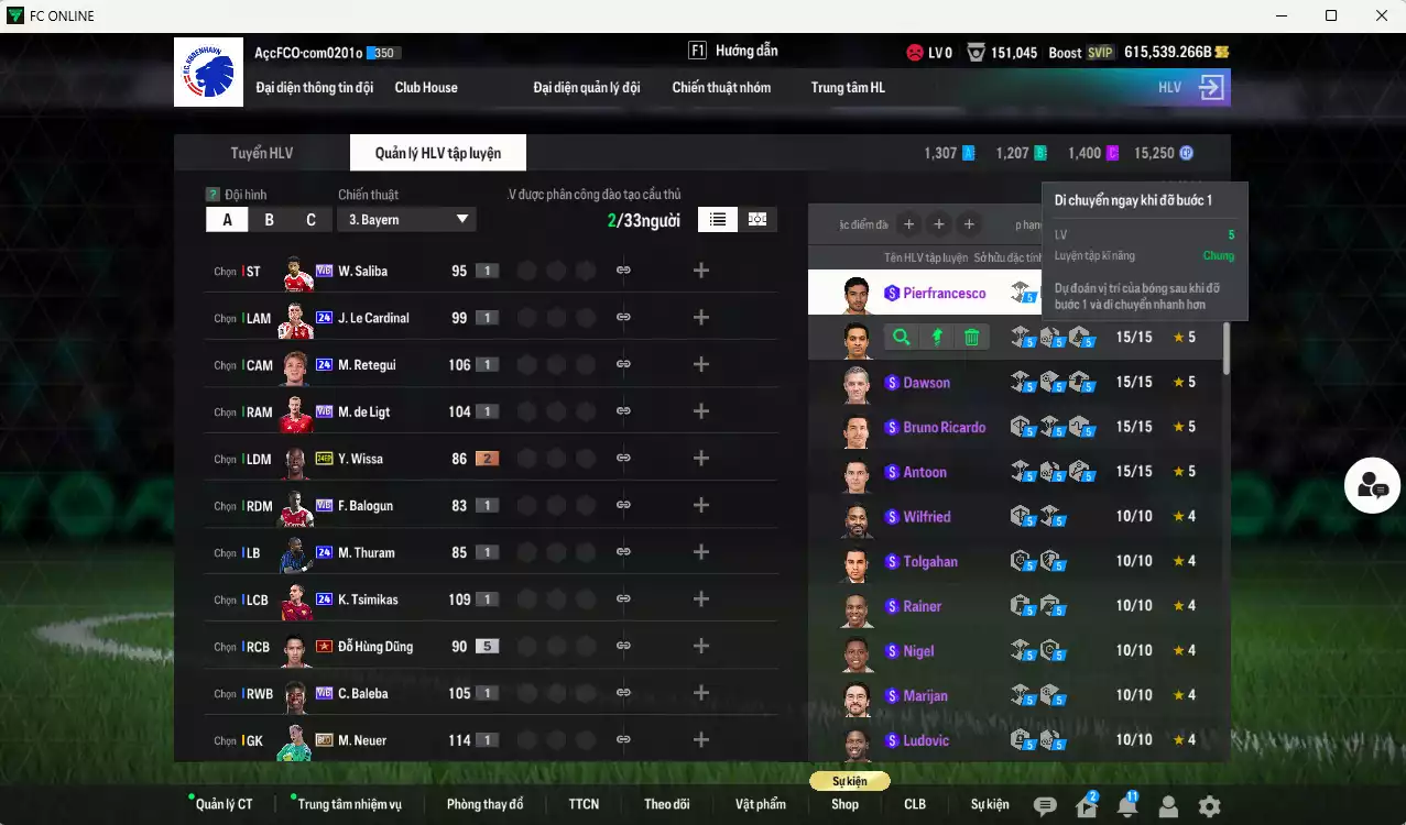 Ảnh ACC 615539b trắng, có thẻ đổi tên. HLV Xịn