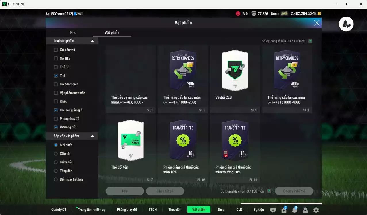 Ảnh ACC 2482264b trắng, có thẻ đổi tên, có miniface. Dư 111.000TC