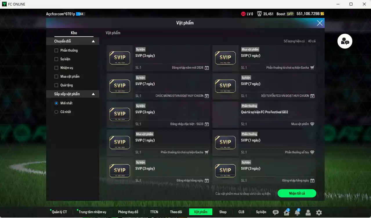 Ảnh ACC 551106b trắng, có thẻ đổi tên, còn CP giảm thuế. HLV Xịn, dư 140k TC